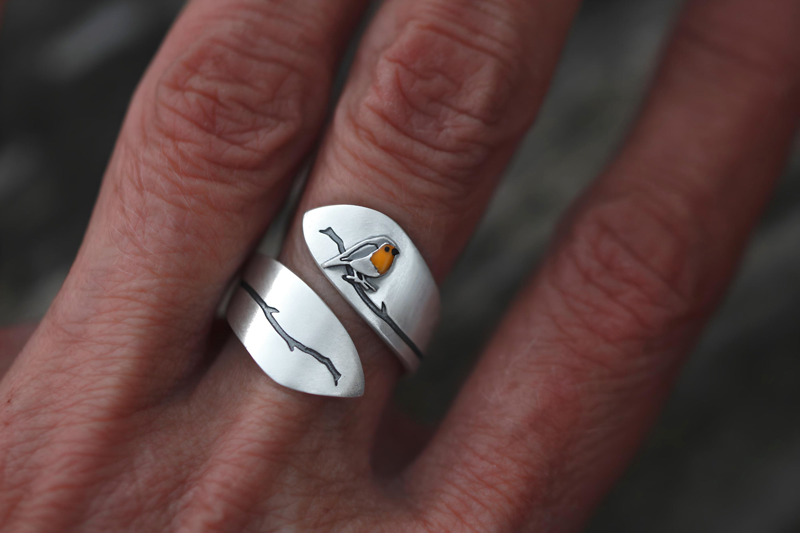 Anillo Espiral petirrojo
